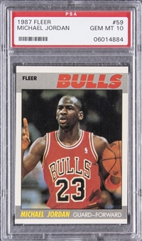 1987/88 Fleer #59 Michael Jordan – PSA GEM MT 10